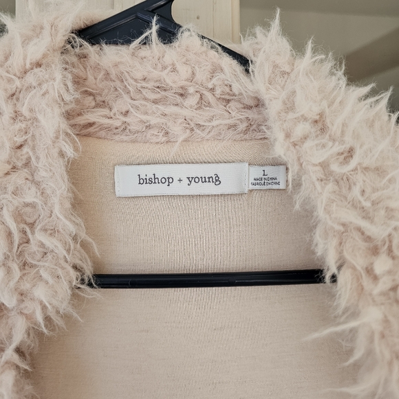 Anthropologie Bishop + Young Teddy Coat Long Fuzzy Blush - Picture 7 of 12